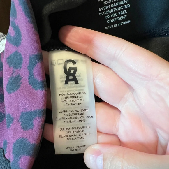 Good American women’s tie waist high rise leopard ombré leggings size XS(0) - Picture 8 of 11